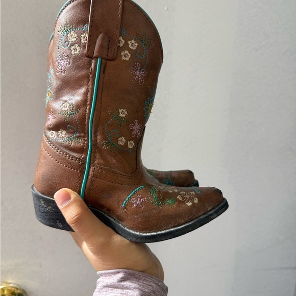 Shyanne Turquoise and Tan Western Boots - Picture 2 of 5